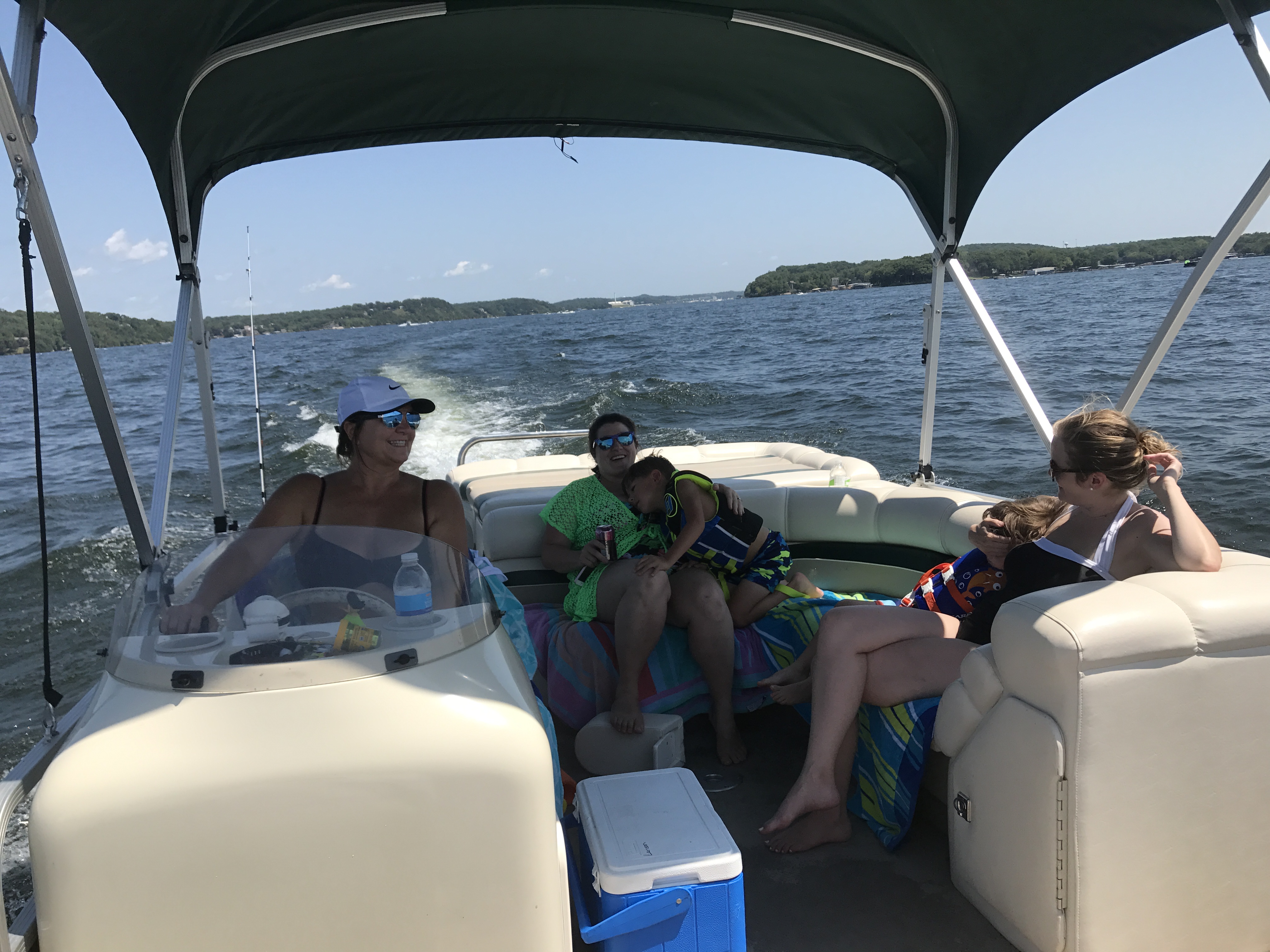 Family fun on the boat